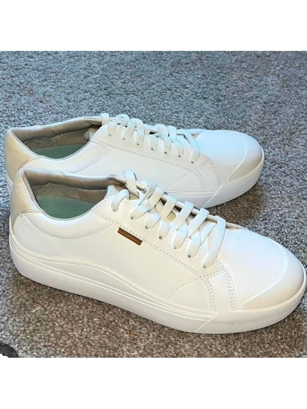 White Low-Top Sneakers - Picture 1 of 11